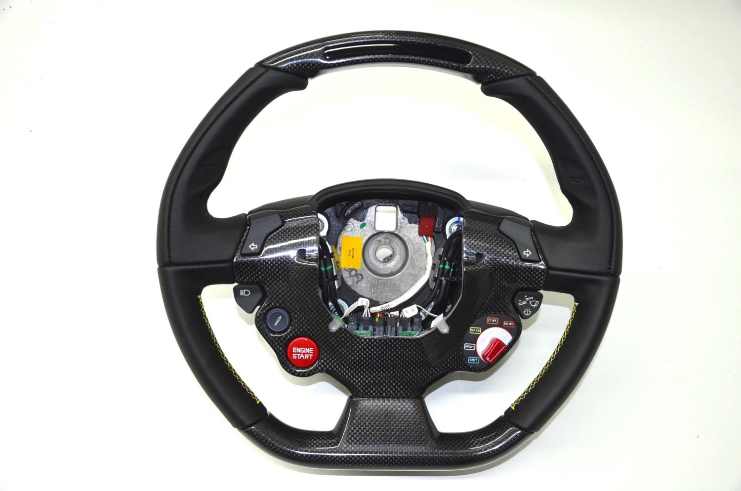 Ferrari 458 LED Carbon Steering Wheel with yellow Seams 82979800 eBay
